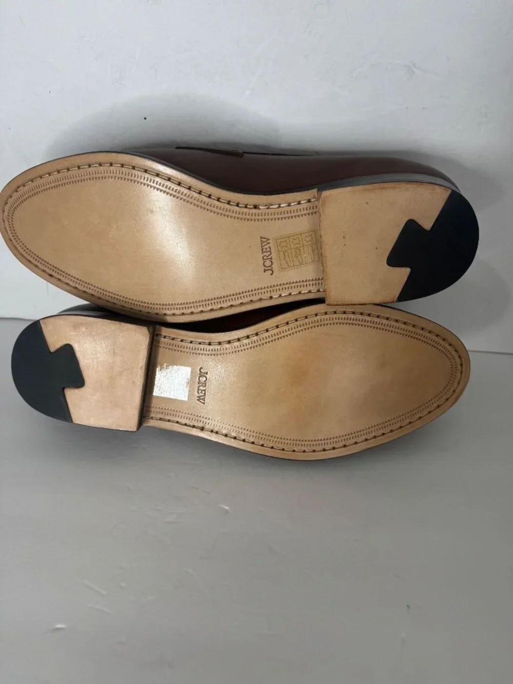 New J. CREW Classic Leather Penny Loafers Burnished Brown Size 11.5 $198 BW677